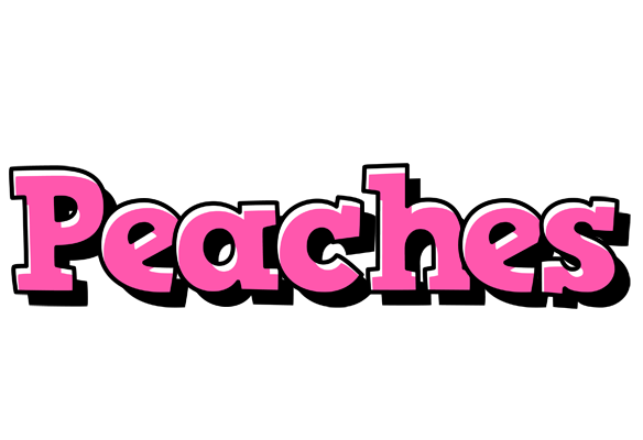 Peaches girlish logo