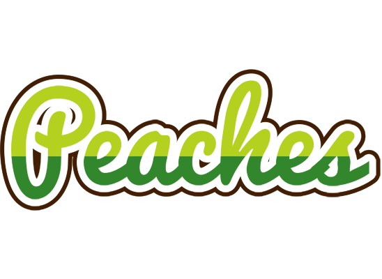 Peaches golfing logo