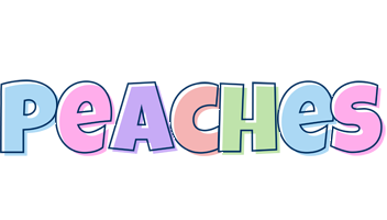 Peaches pastel logo