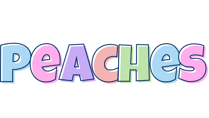 Peaches pastel logo