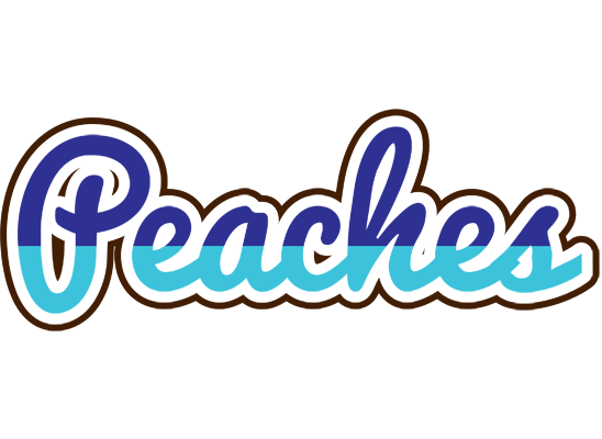 Peaches raining logo