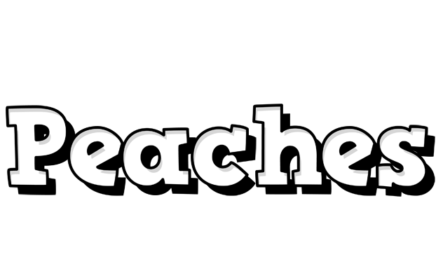 Peaches snowing logo