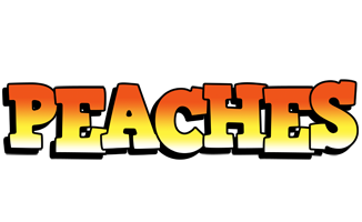 Peaches sunset logo