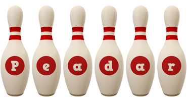 Peadar bowling-pin logo