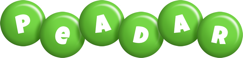 Peadar candy-green logo