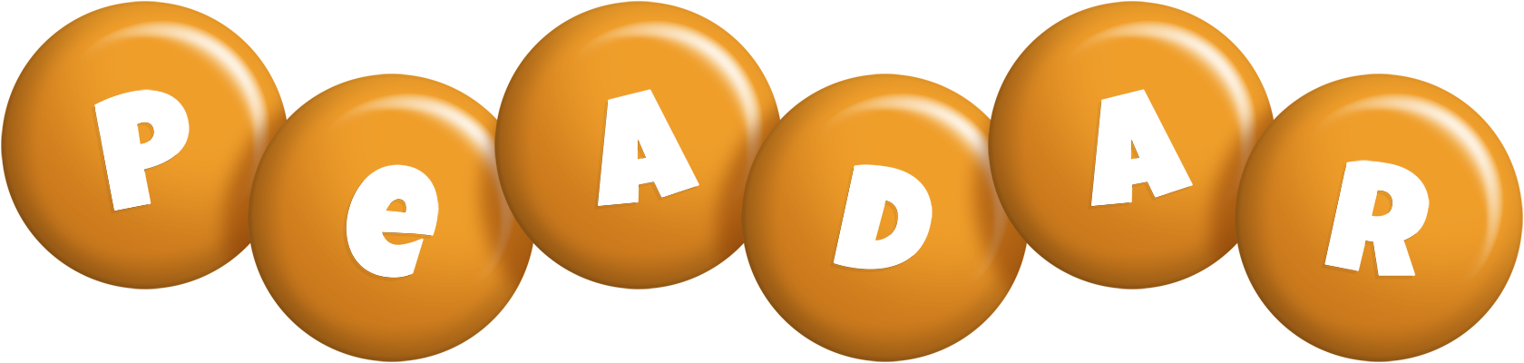 Peadar candy-orange logo