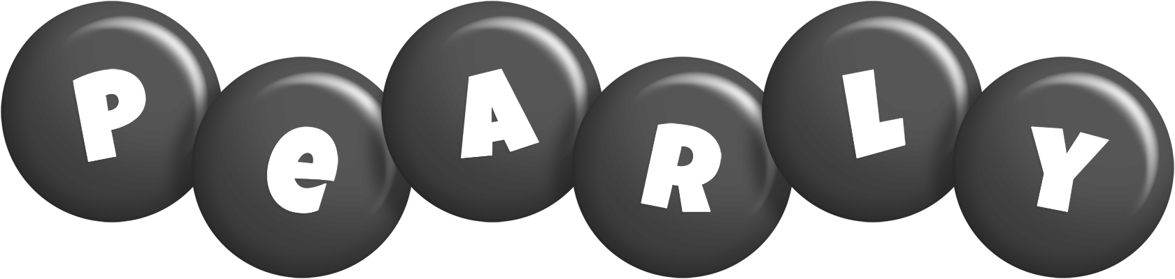 Pearly candy-black logo