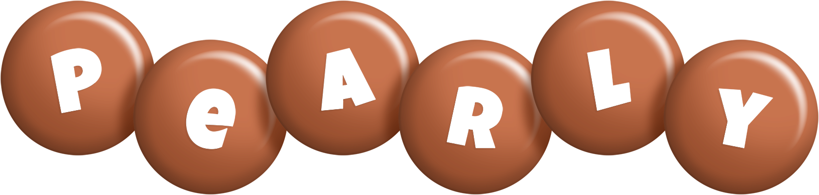 Pearly candy-brown logo