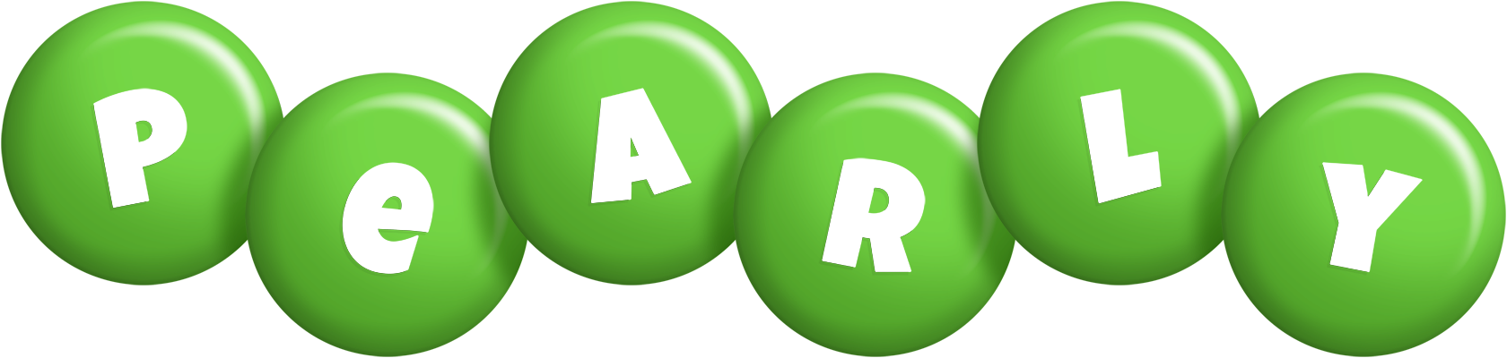 Pearly candy-green logo