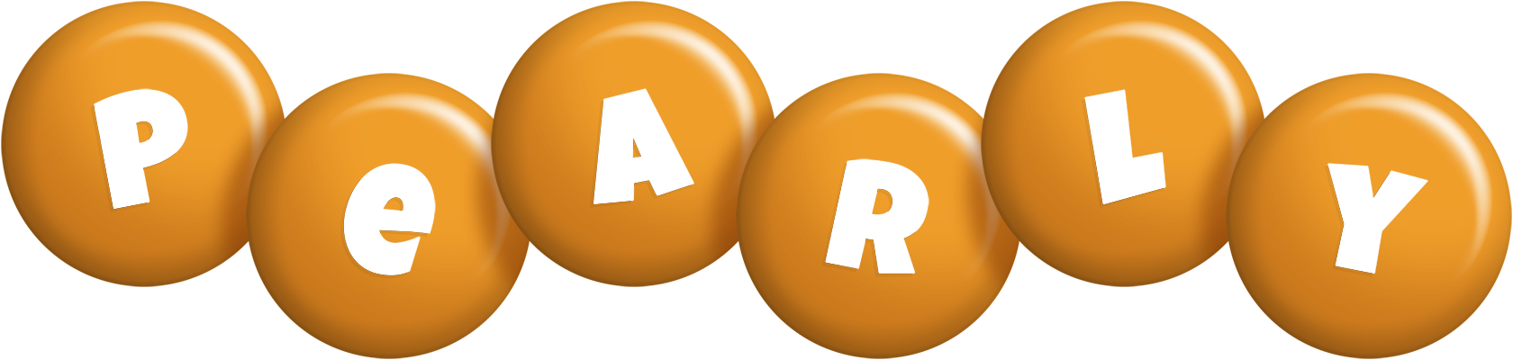 Pearly candy-orange logo