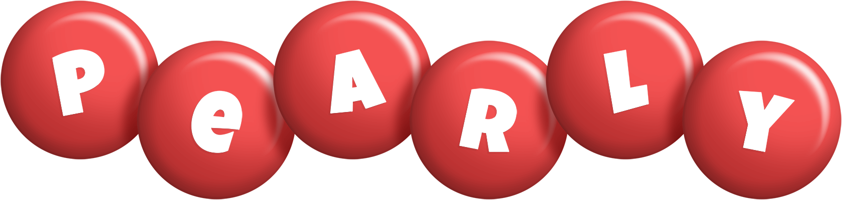 Pearly candy-red logo