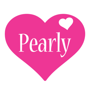 Pearly love-heart logo