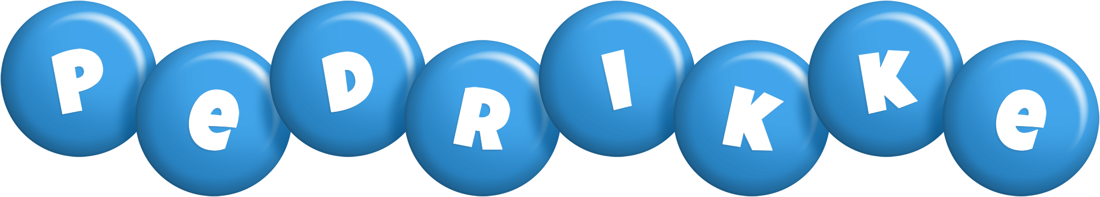 Pedrikke candy-blue logo