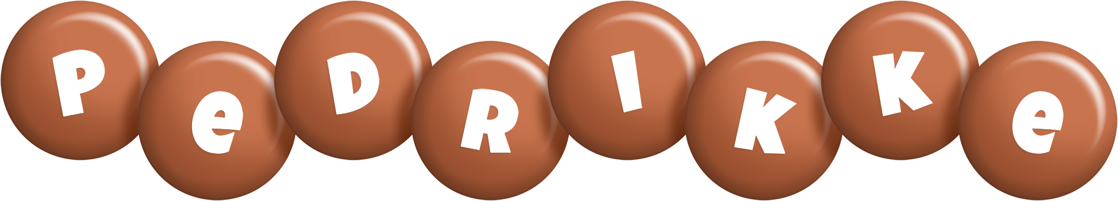 Pedrikke candy-brown logo