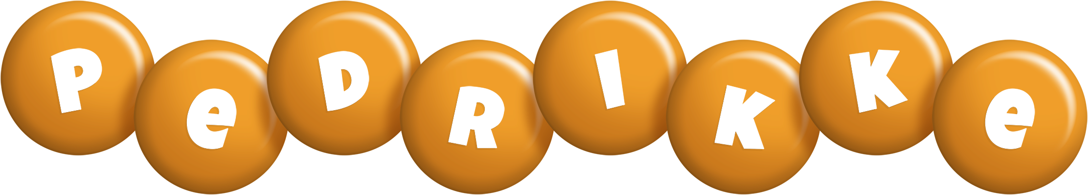 Pedrikke candy-orange logo