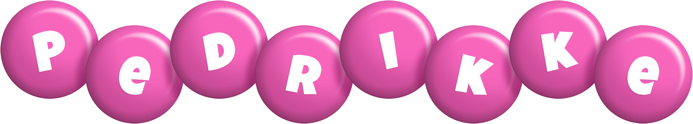 Pedrikke candy-pink logo