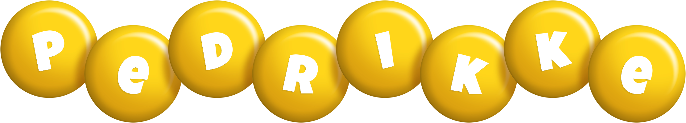 Pedrikke candy-yellow logo