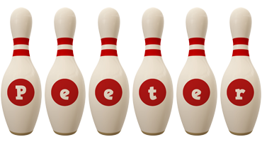 Peeter bowling-pin logo