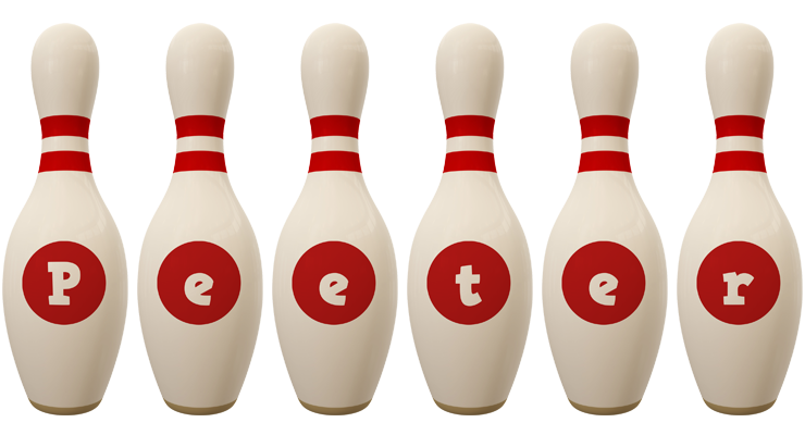 Peeter bowling-pin logo