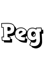 Peg snowing logo