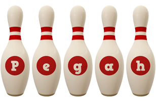 Pegah bowling-pin logo