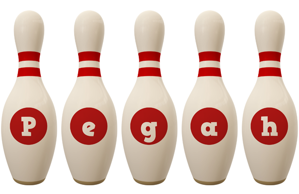 Pegah bowling-pin logo