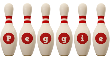 Peggie bowling-pin logo