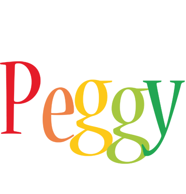 Peggy birthday logo