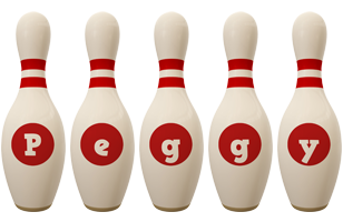 Peggy bowling-pin logo