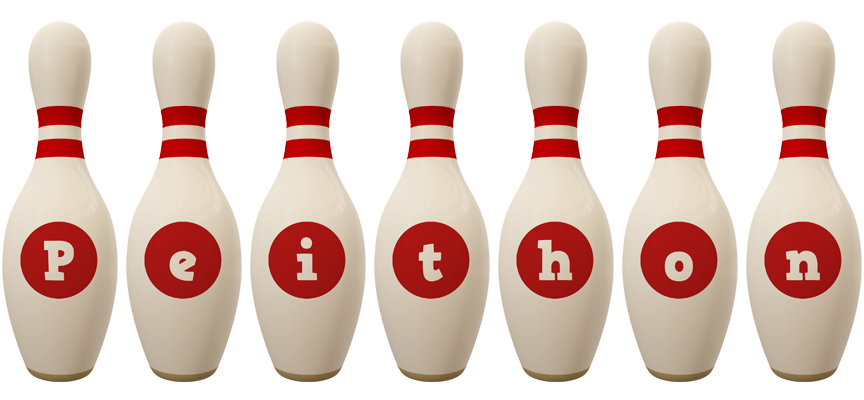 Peithon bowling-pin logo