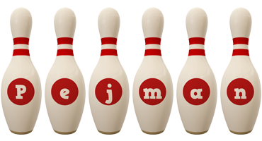 Pejman bowling-pin logo