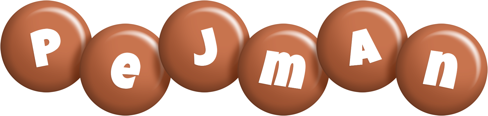 Pejman candy-brown logo