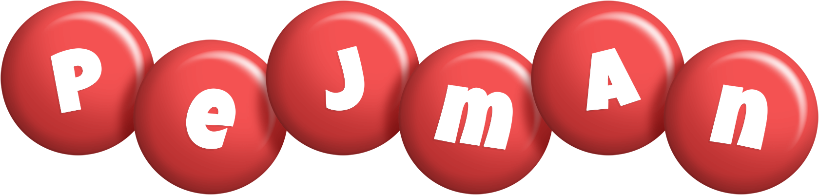 Pejman candy-red logo