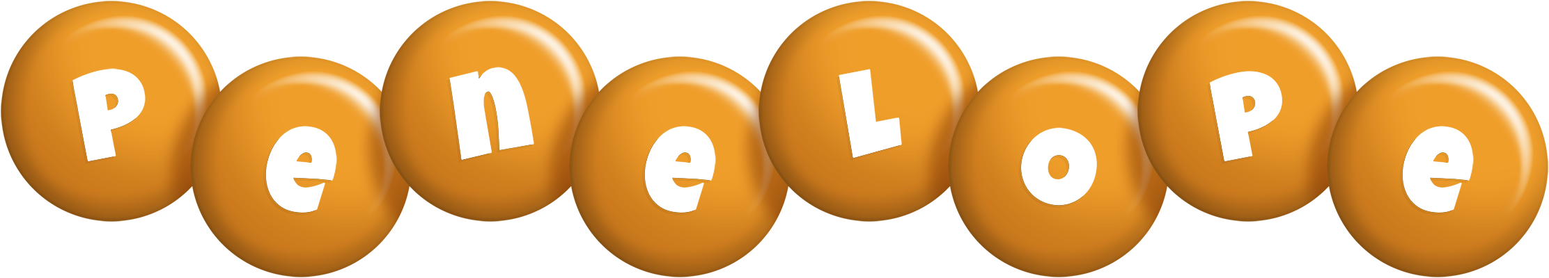 Penelope candy-orange logo