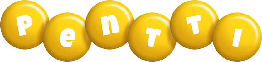 Pentti candy-yellow logo