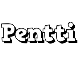 Pentti snowing logo