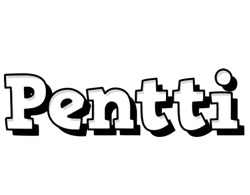 Pentti snowing logo