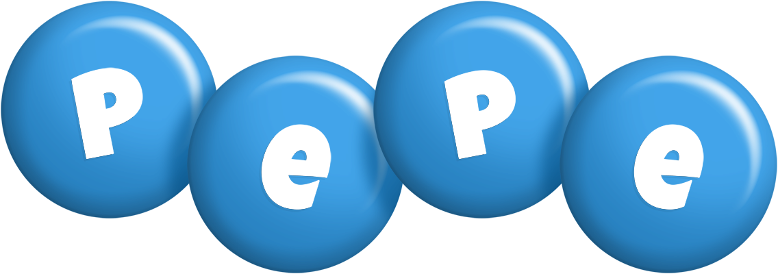 Pepe candy-blue logo