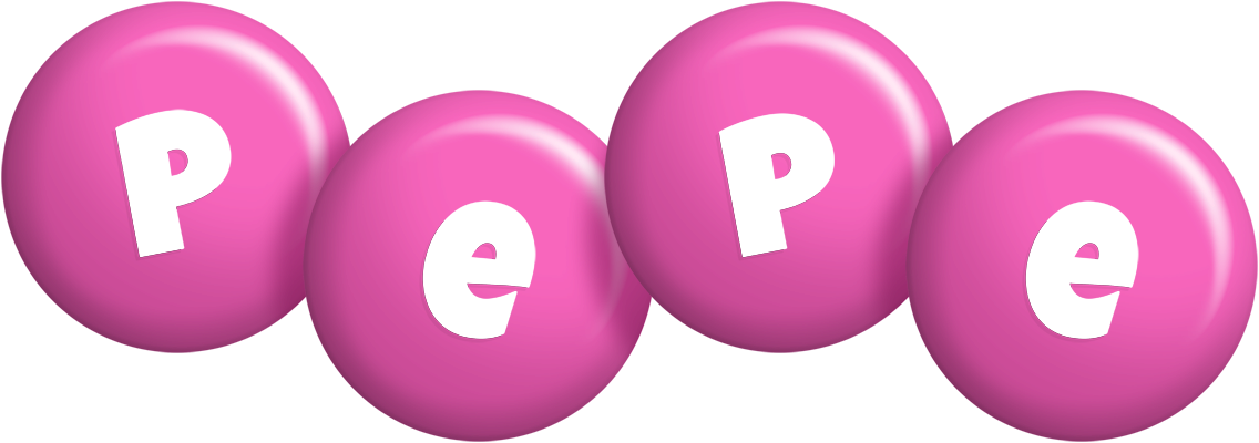 Pepe candy-pink logo