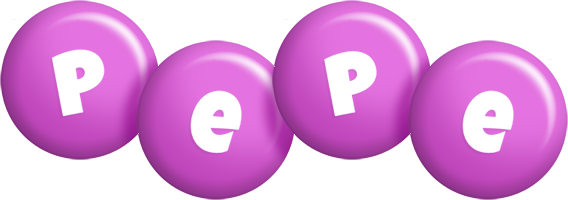 Pepe candy-purple logo