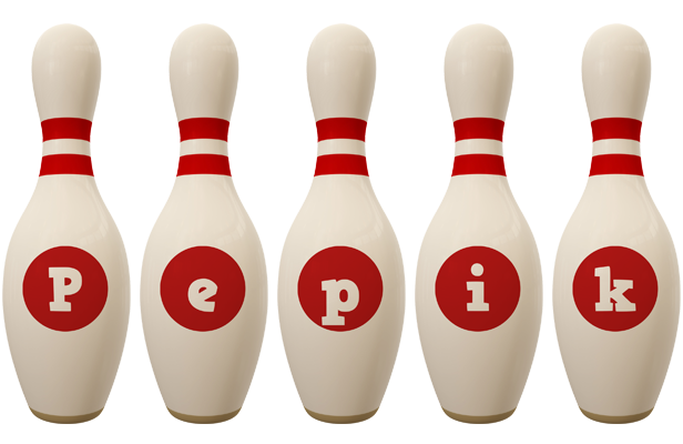 Pepik bowling-pin logo