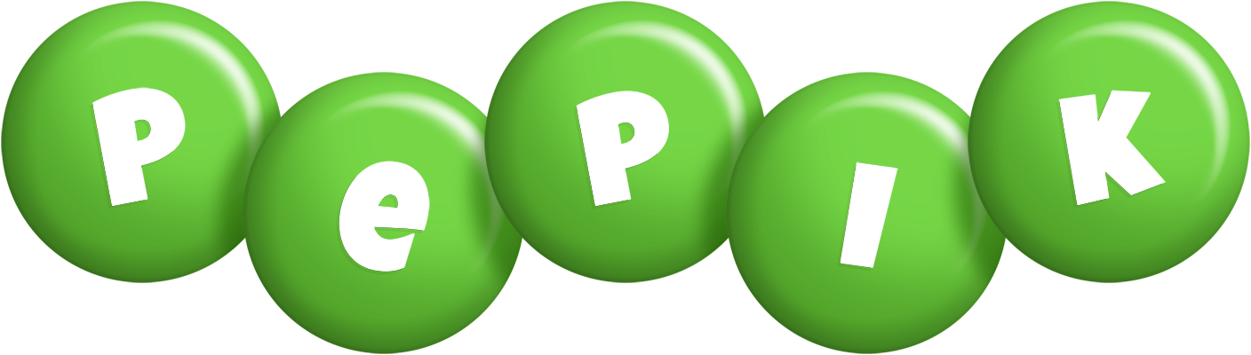 Pepik candy-green logo
