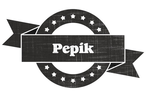 Pepik grunge logo