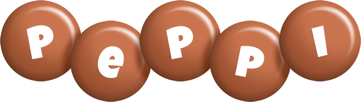 Peppi candy-brown logo