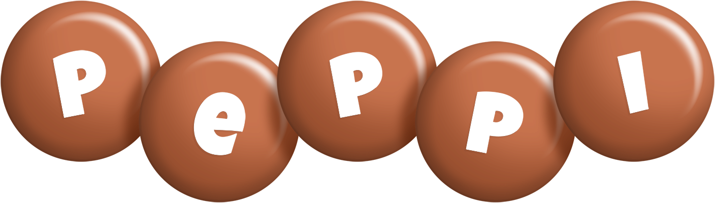 Peppi candy-brown logo
