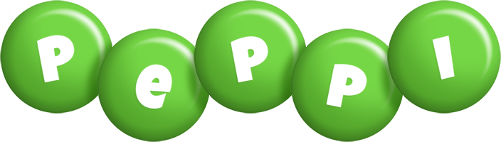 Peppi candy-green logo