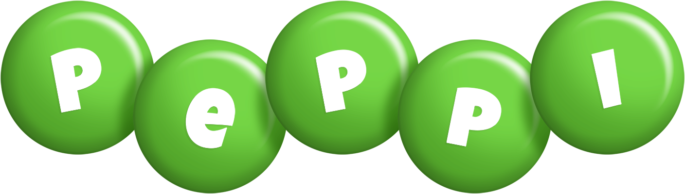 Peppi candy-green logo