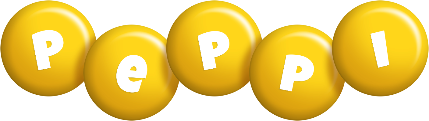 Peppi candy-yellow logo
