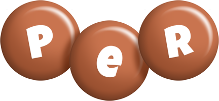 Per candy-brown logo