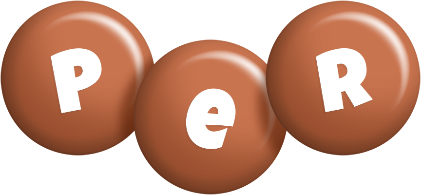 Per candy-brown logo